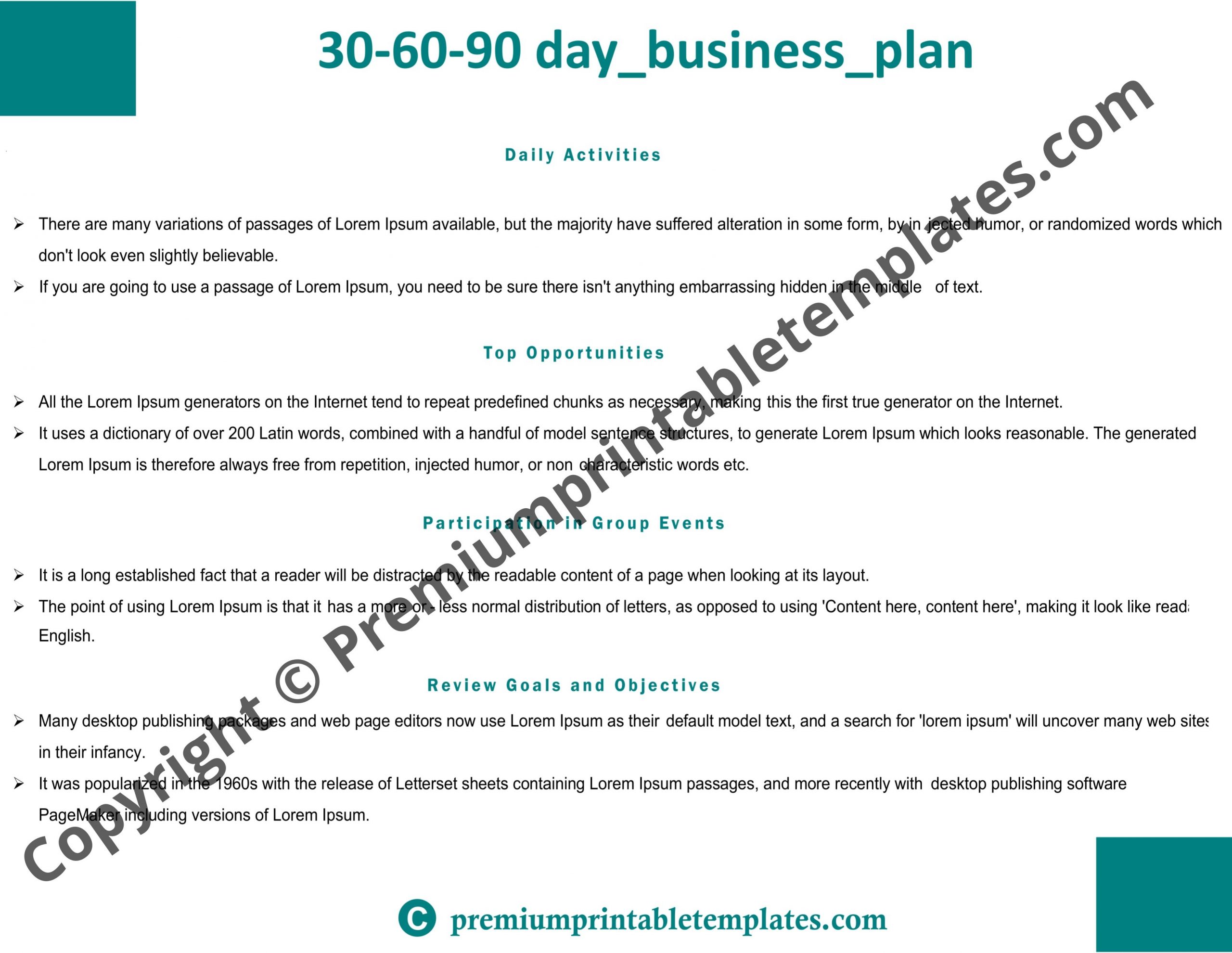 30-60-90 day sales plan