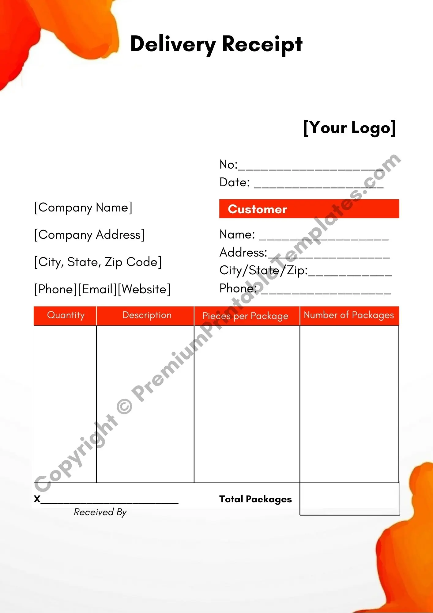 Delivery Receipt PDF