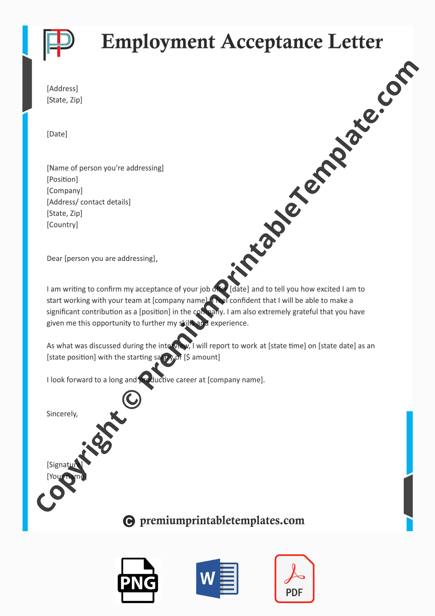 Employment Acceptance Letter