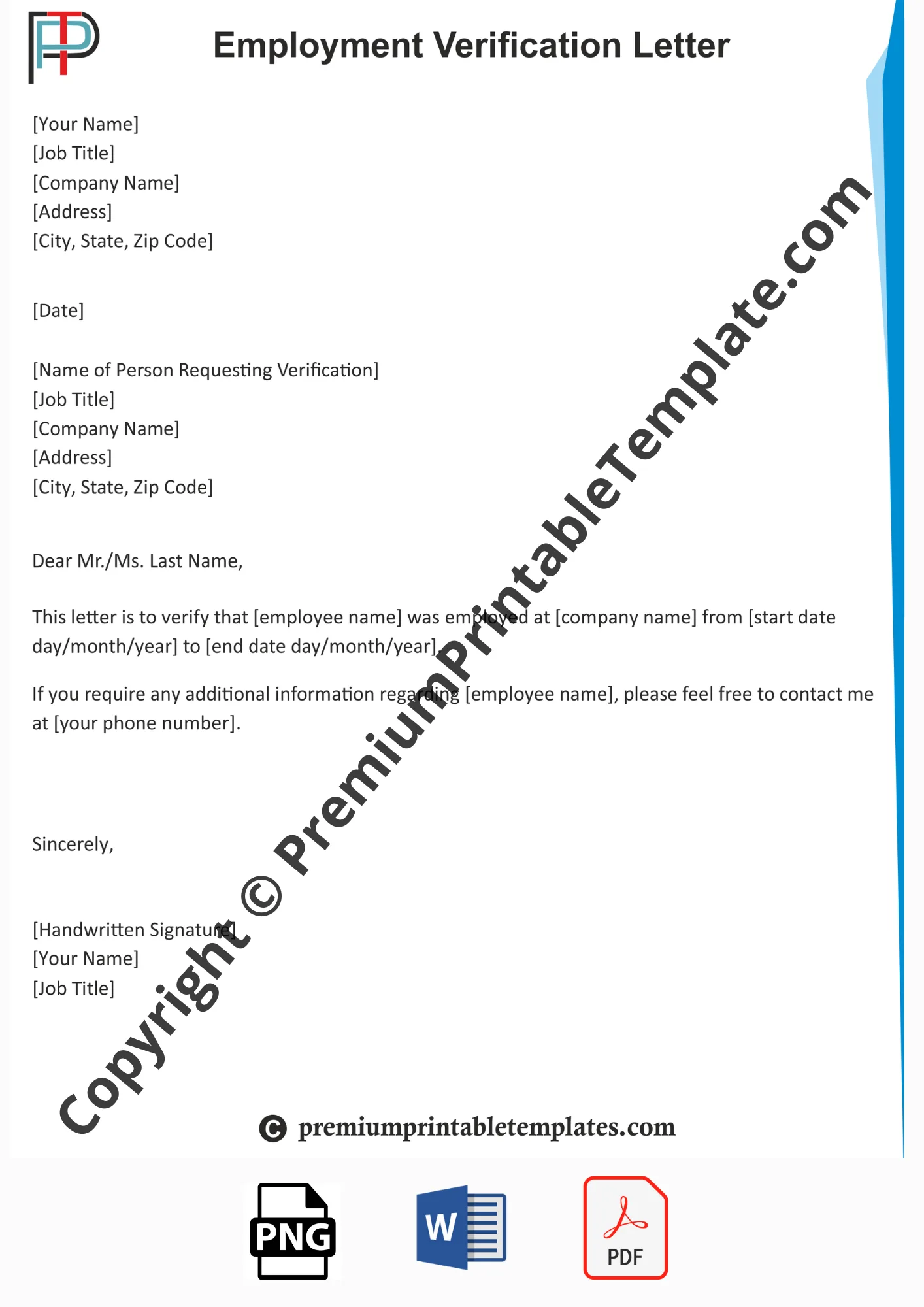 Employment Verification Letter