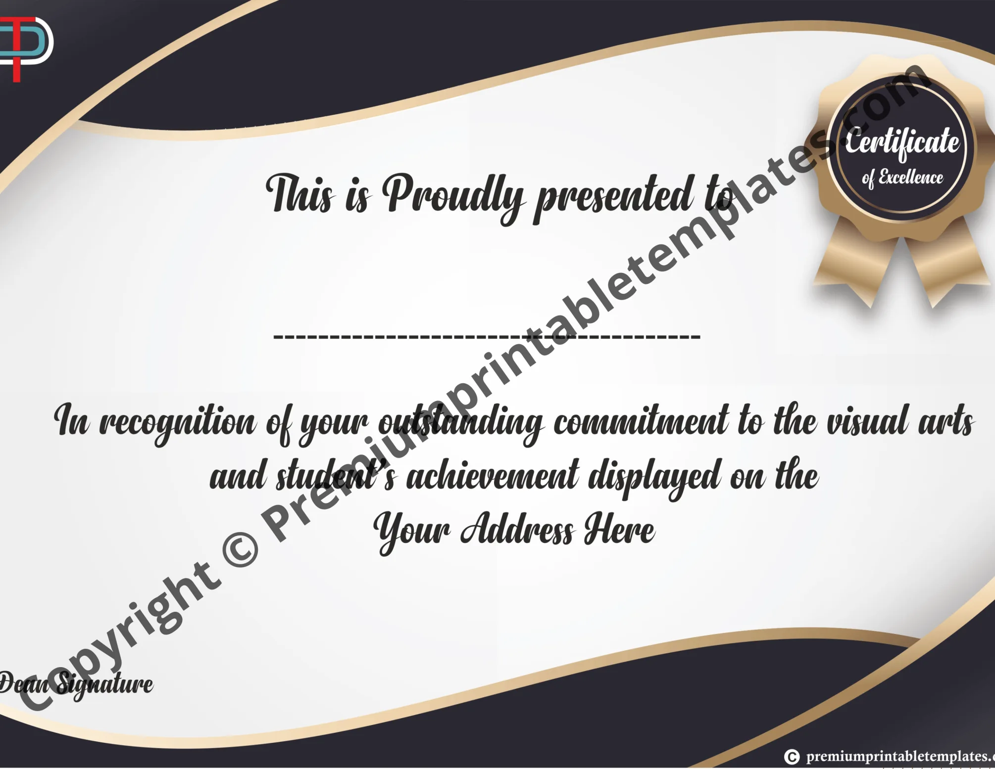 art achievement certificate