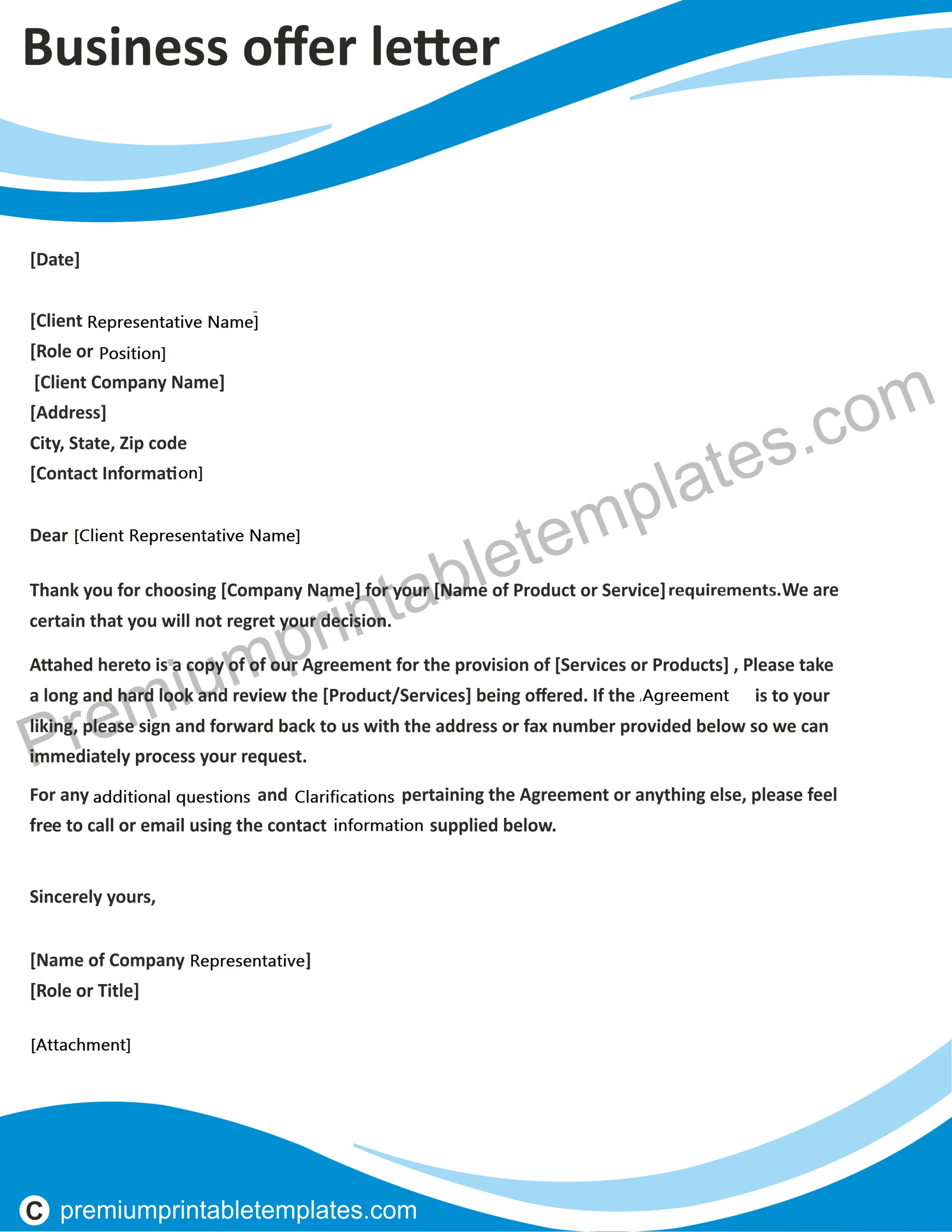 business offer letter