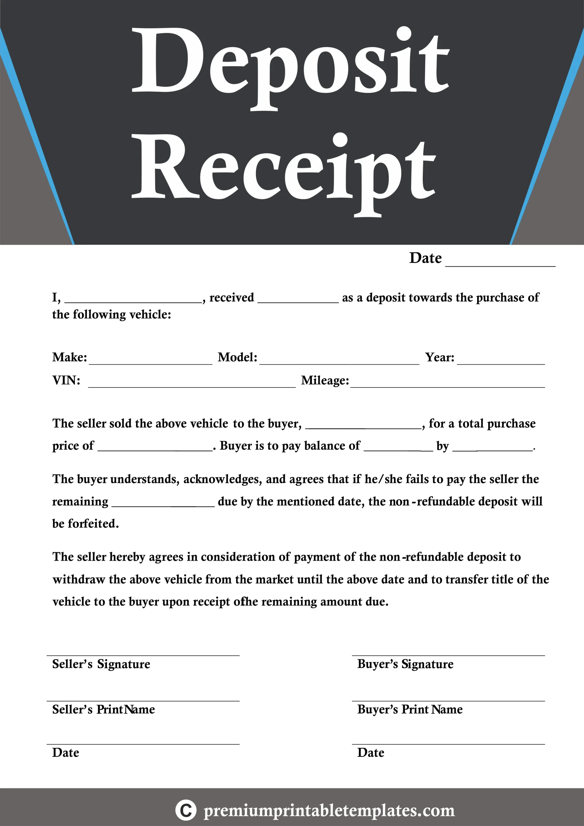 deposit receipt