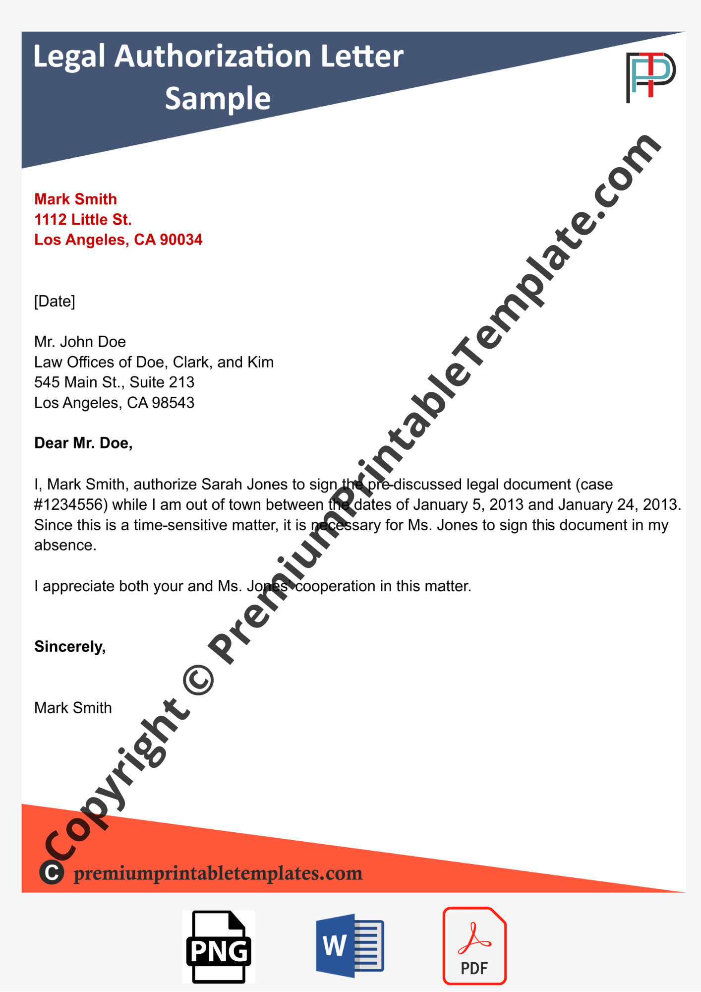 legal authorization letter