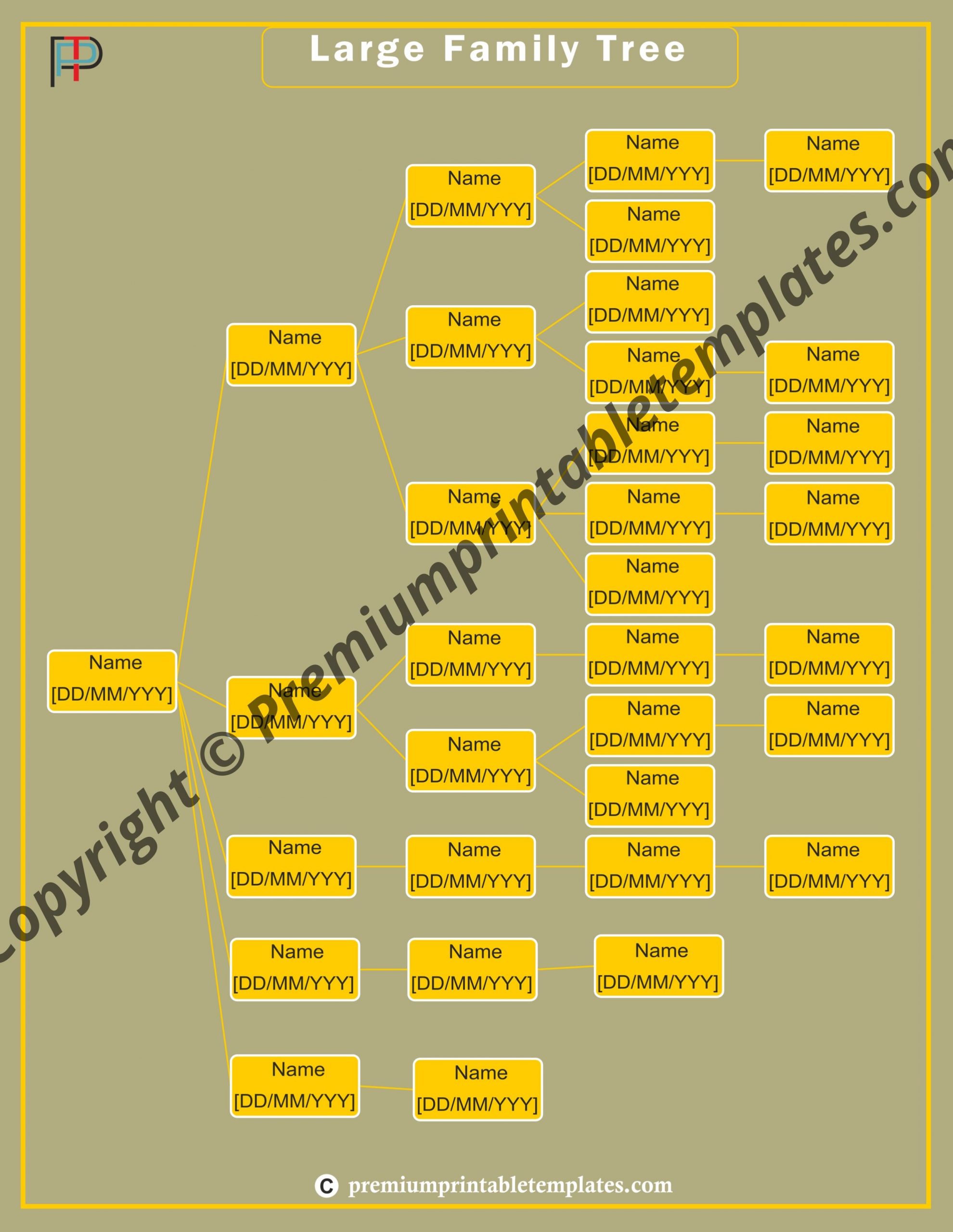 Large Family Tree Template