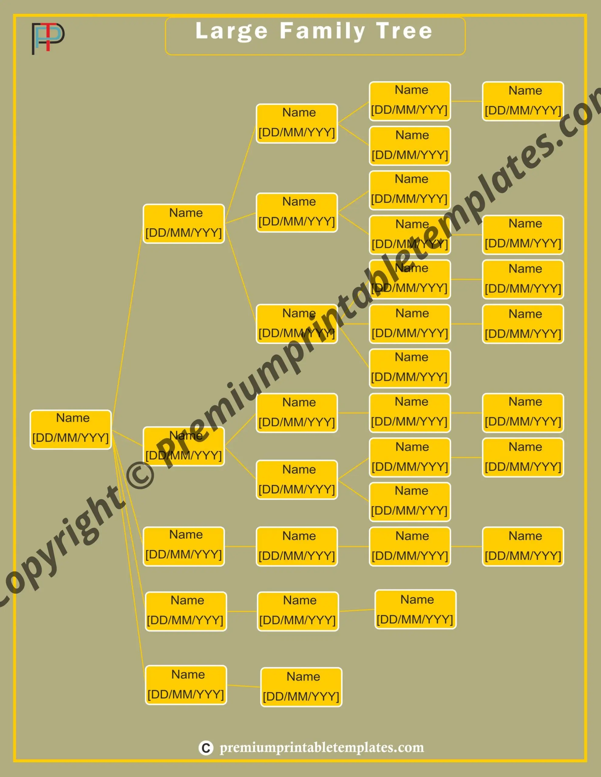Large Family Tree Template