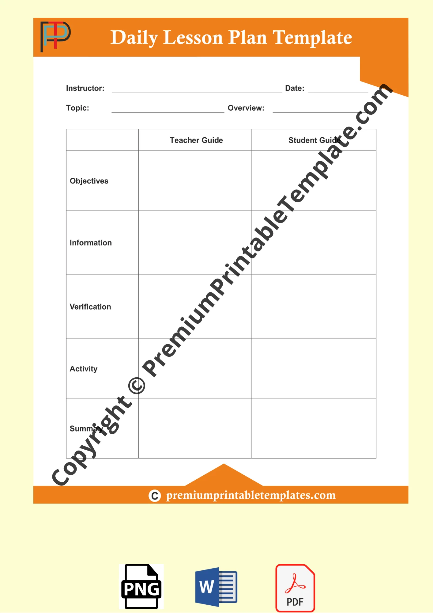 Daily Lesson Plan