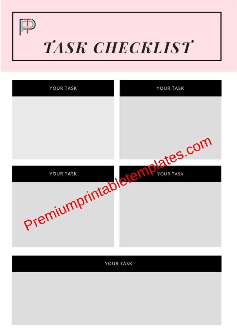 Checklist Template Word