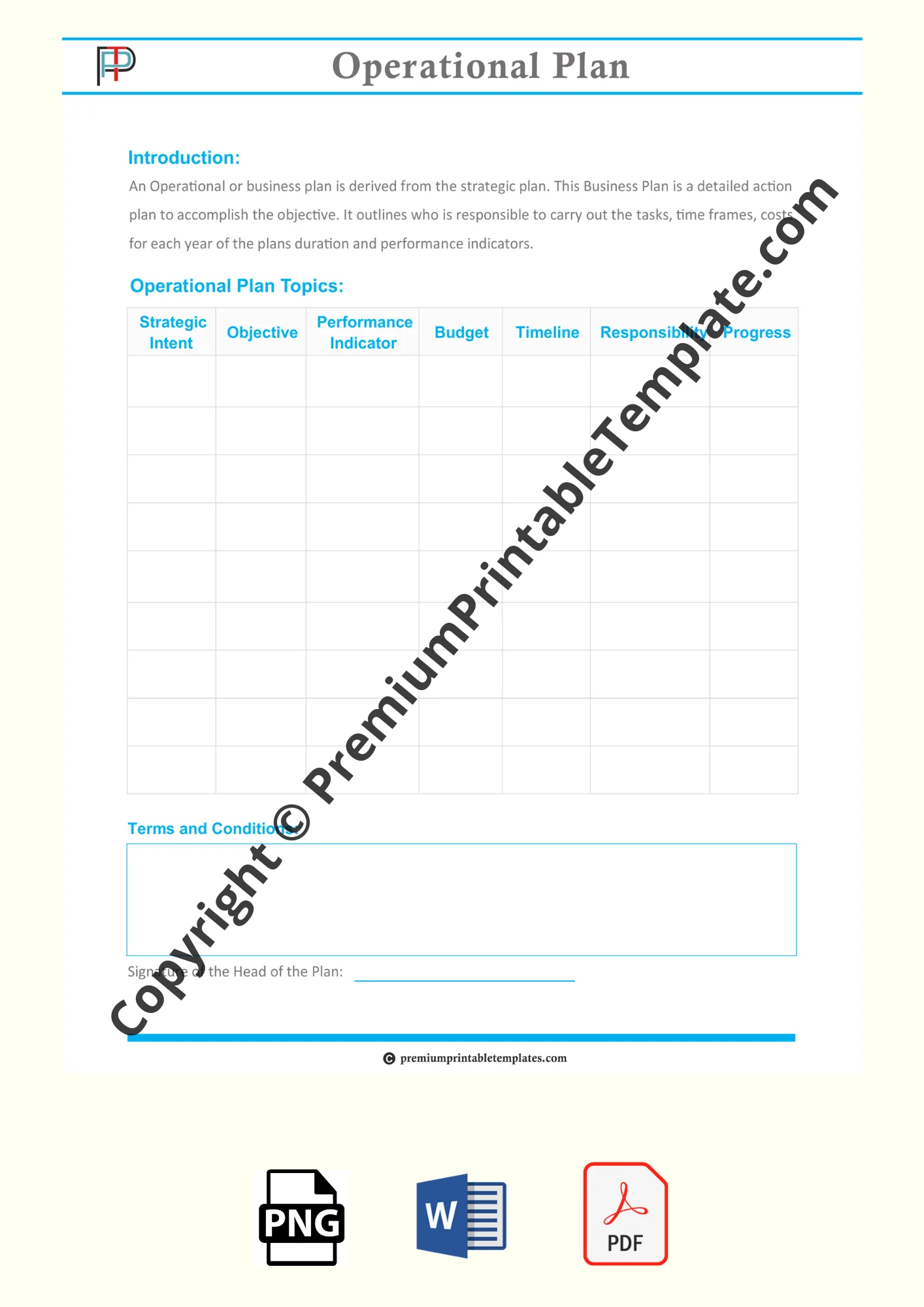 operational plan