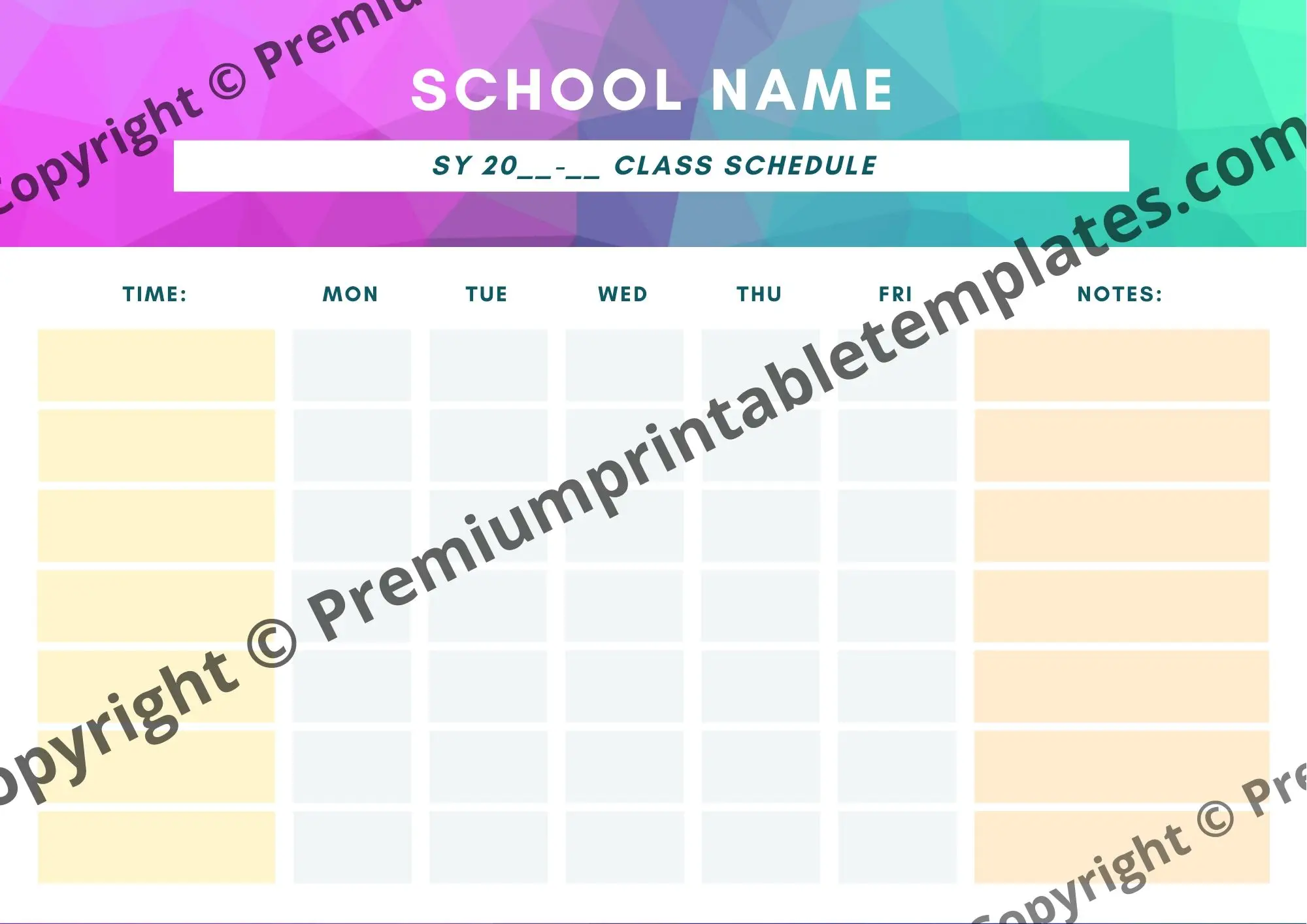 Class Schedule