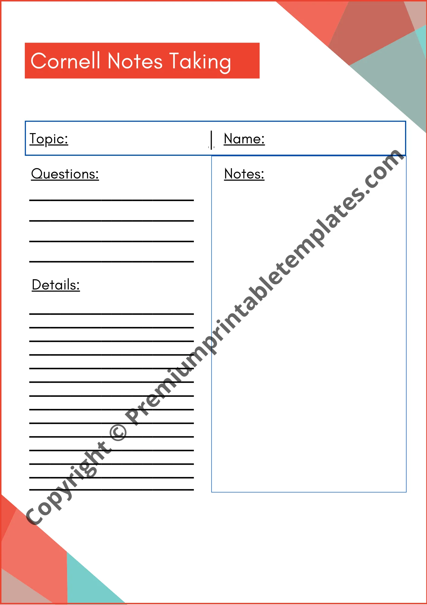Cornell Notes