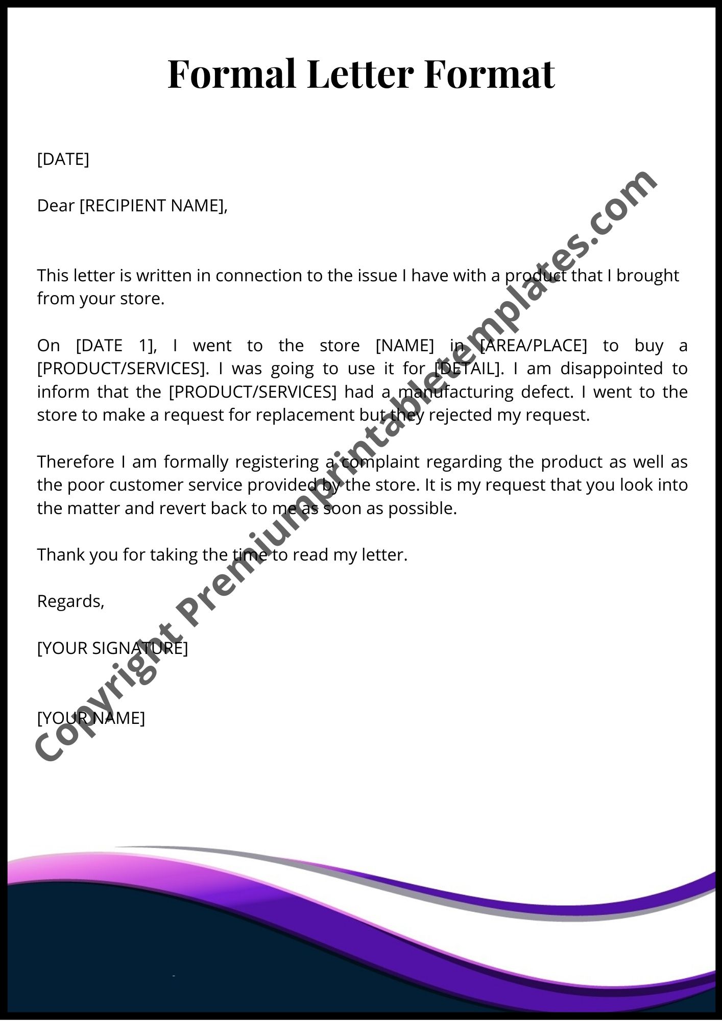 Formal Letter Format