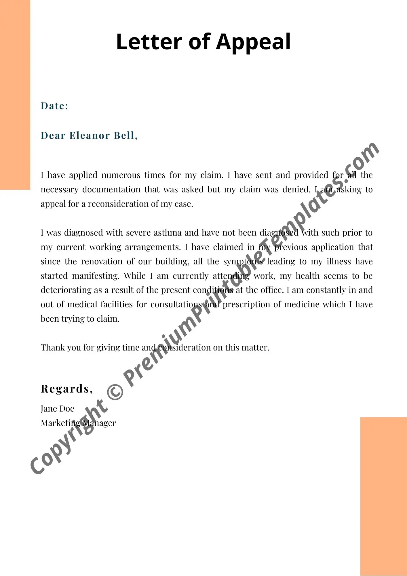Appeal Letter