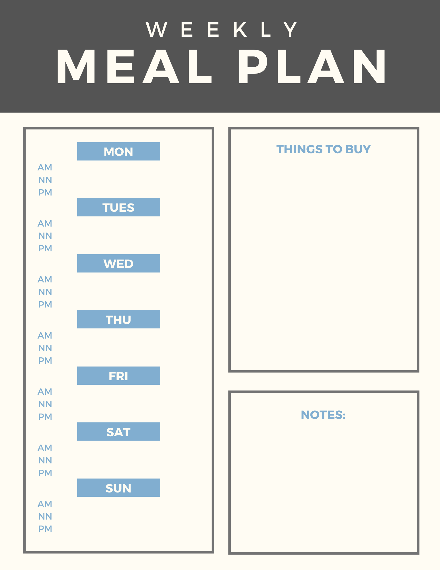 Weekly Meal Planenr