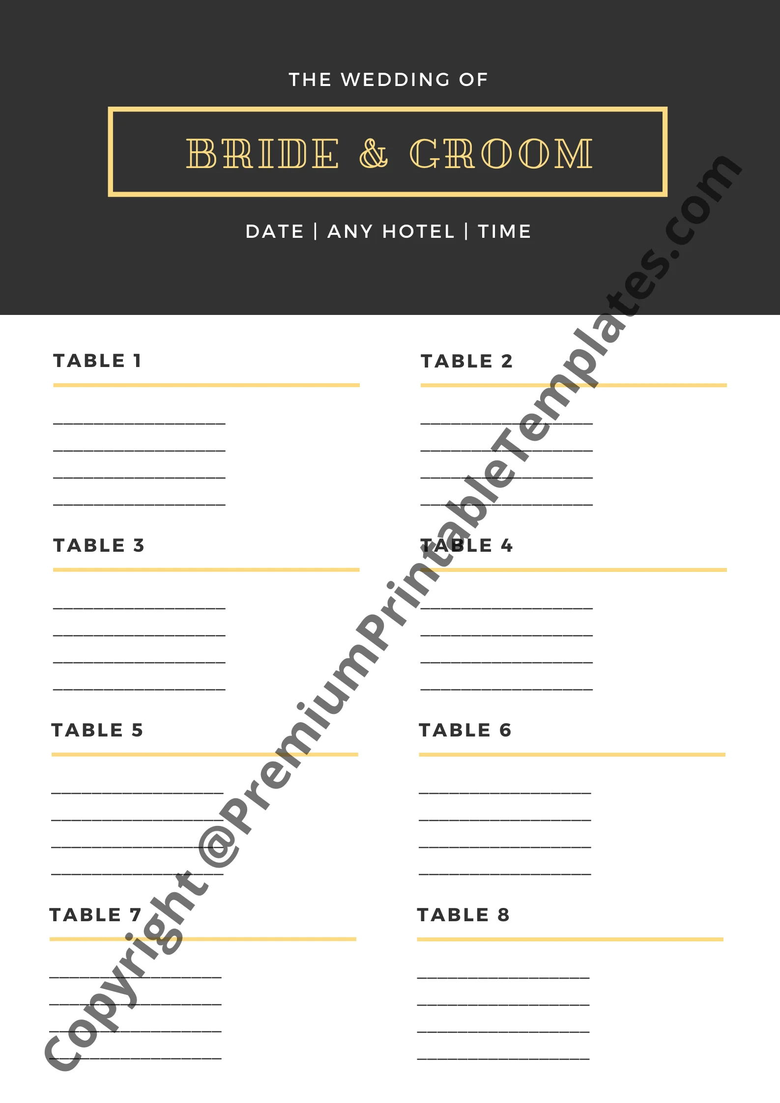 wedding seating chart