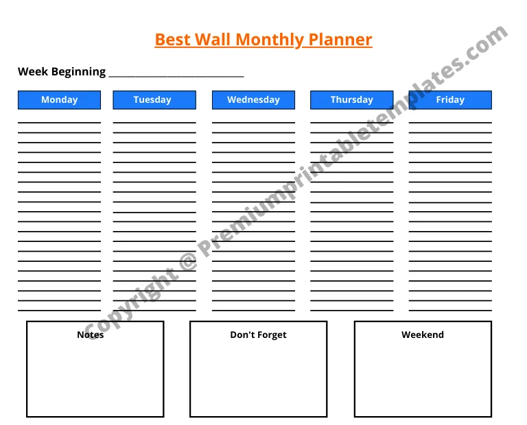 Best Wall Monthly Planner