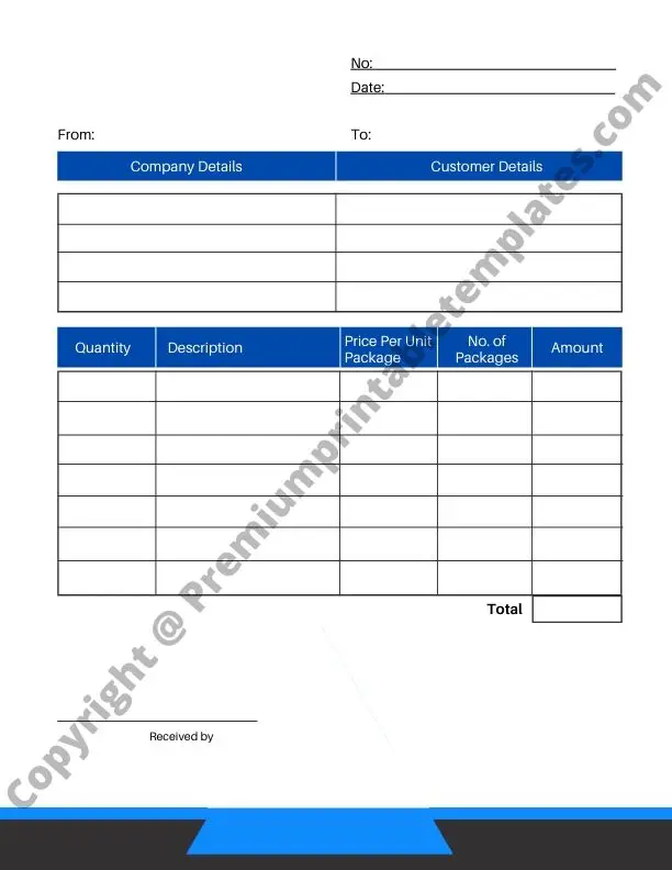 delivery receipt template