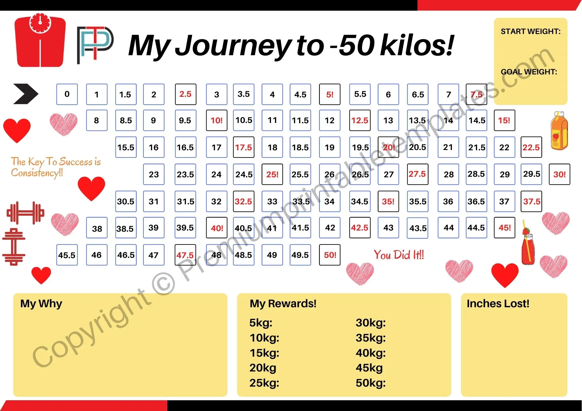 Weight Loss Tracker Template