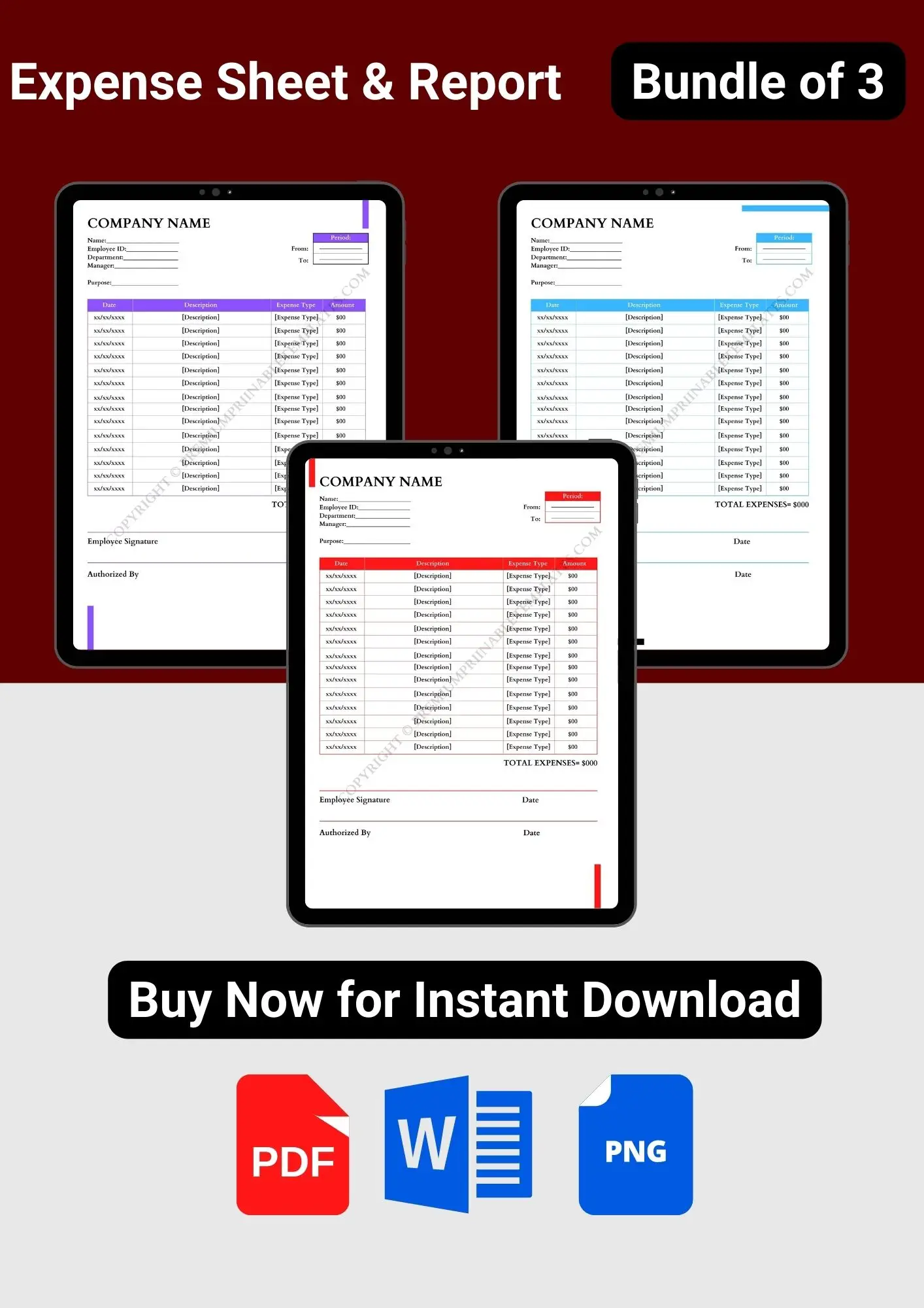 Expense Sheet & Report