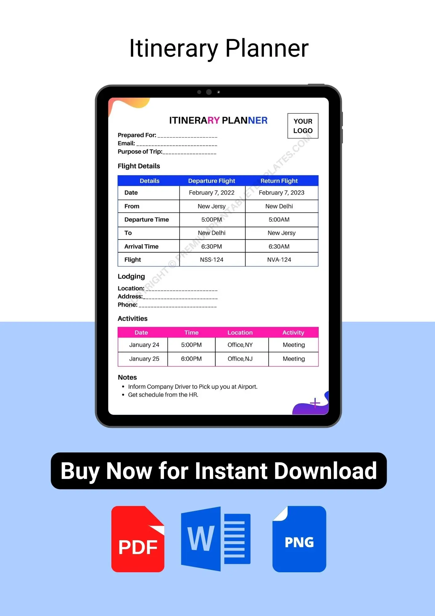 Itinerary Planner