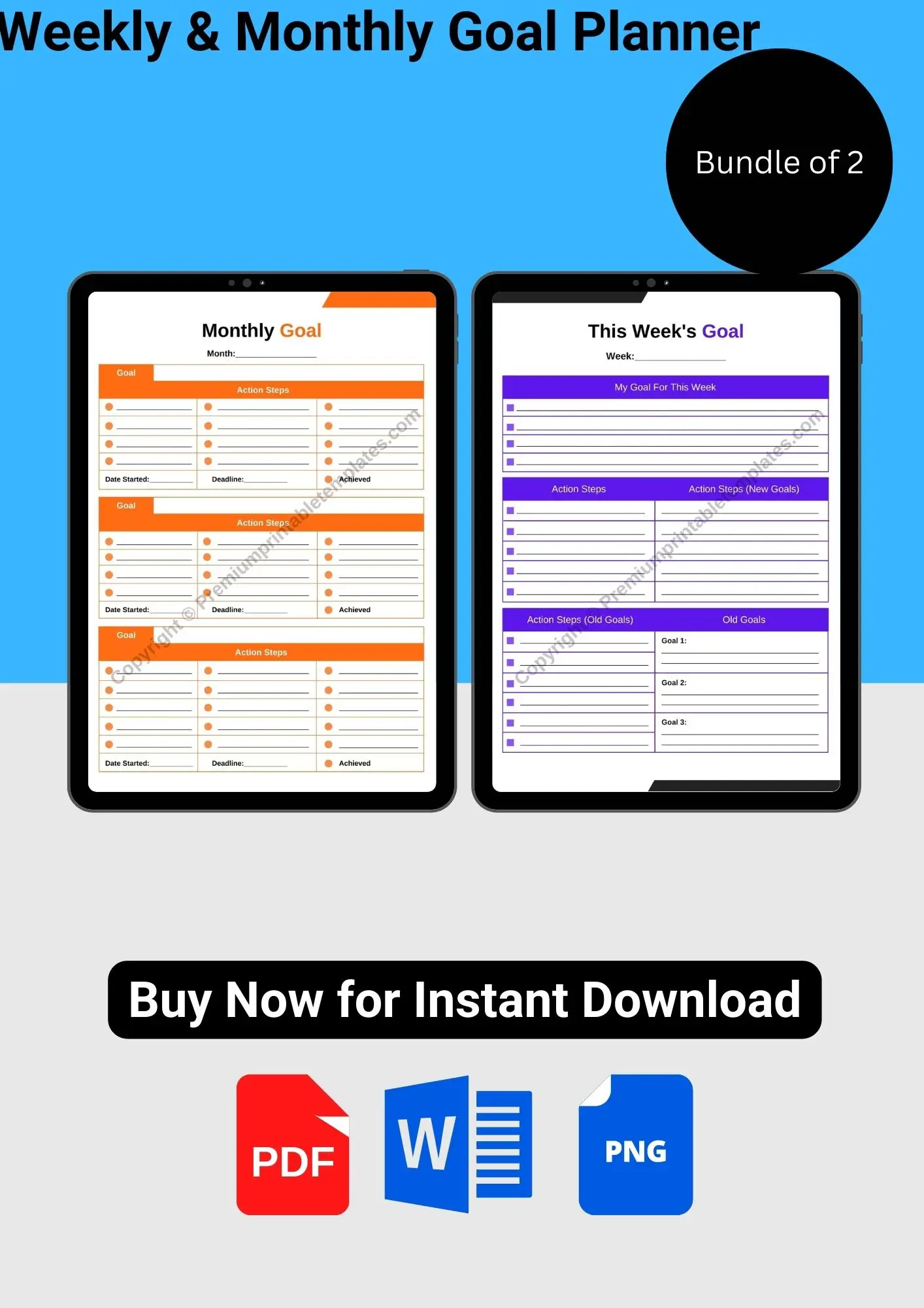 Weekly & Monthly Planner