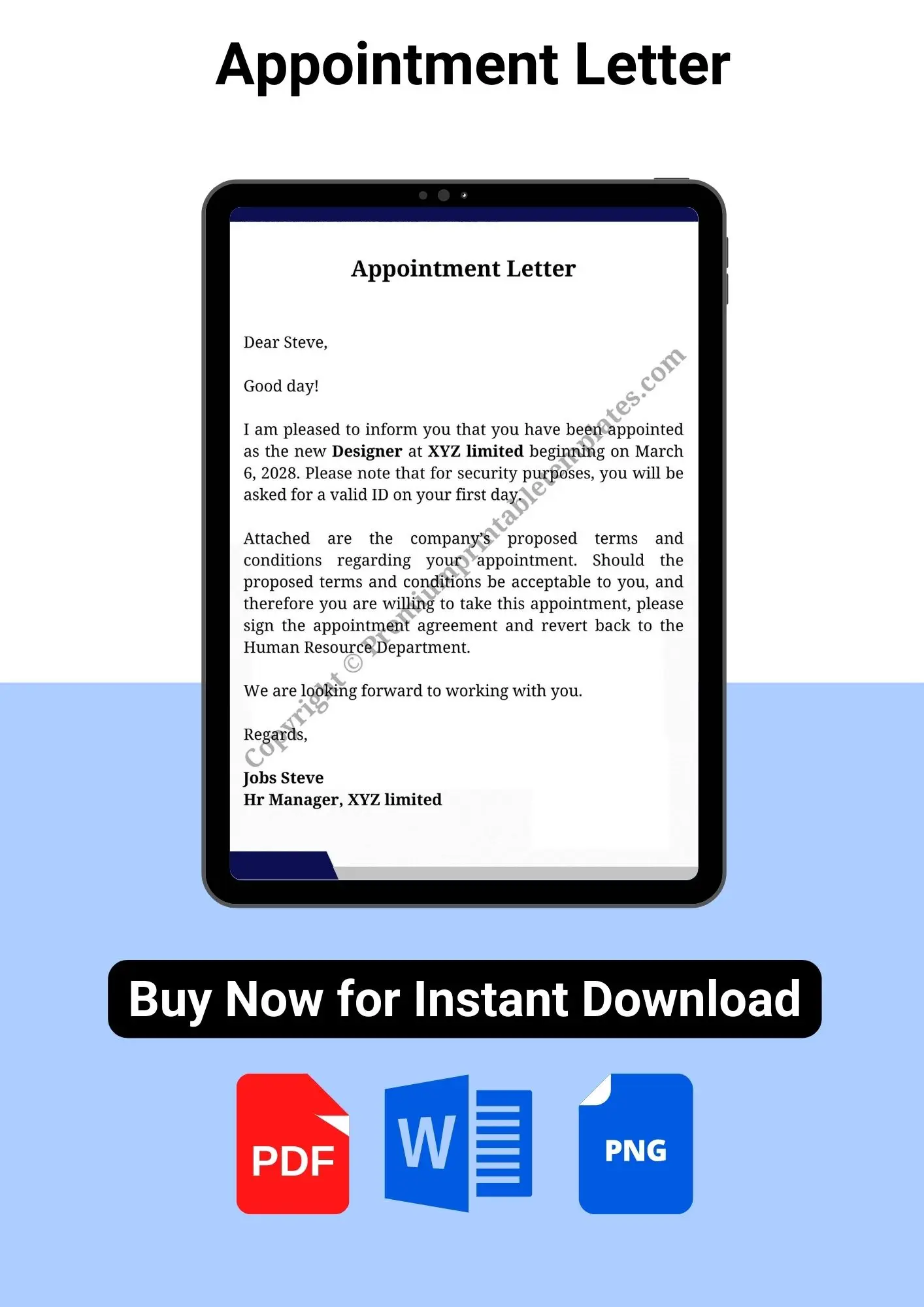 Appointment Letter