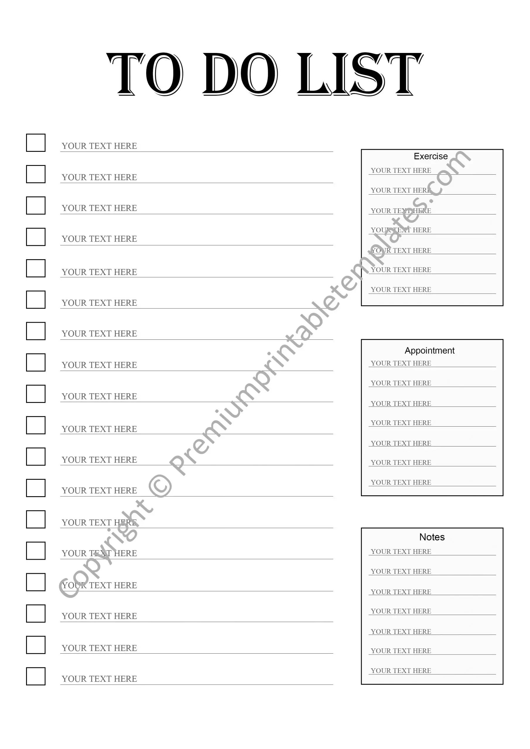 To Do List Template