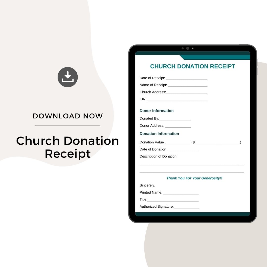 Church Donation Receipt Template Printable Pdf Word